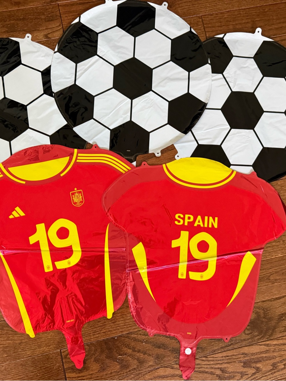 adidas Red and Yellow Soccer Jersey Balloon 5pcs set